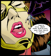 drawing giantess vore color tongue male teeth handheld anime lips shrunken_men man dangle