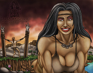 drawing giantess mega color anime smiling bondage shrunken_men dragonesslife captured prisoner