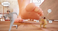 giantess crush barefoot story shrunken_men foot_crush shrunken_woman jessi_and_vicky tiny_mk digital_render