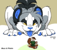 drawing furry cat anthro color tongue yellow_eyes cougr muzz_and_pliskin