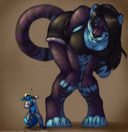 drawing giantess furry anthro color shrunken_men cruel tigress kali veratis