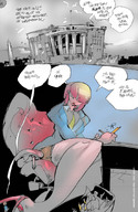 growth giantess giga comic mamabliss destruction high_heels red_hair suit white_house