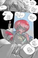 drawing growth giantess giga comic mamabliss color destruction anime red_hair suit
