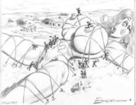 giantess monochrome lineart julius_zimmerman