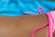 giantess micro unaware shrunken_man navel_ring