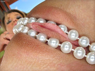 nude pussy close_up point_of_view necklace inthecrack pearls high_res carli_banks