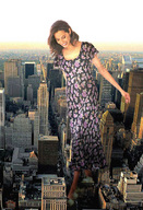 giantess feet city destruction high_heels brunette dress oldie classic