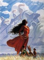 drawing gentle giantess black_hair color anime shrunken_men shrunken_woman