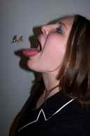 vore tongue brunette shrunken_men face