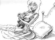 drawing monochrome penis sex anime slave torture shrunken_woman entrapment