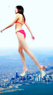 giantess collage city mega swimsuit destruction foot_crush chicago