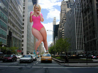 breasts giantess collage hips city mega swimsuit thighs leotard