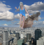 collage city mega blonde destruction barefoot helicopter wonderslug dress foot_crush looking_down smoke adrianna adrianna_daniels