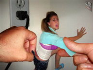 collage shrunken_woman forceful stripped