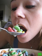 giantess vore shrunken_men shrunken_man food cereal