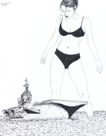 drawing giantess mega anime lineart