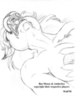 breasts drawing nude vore furry wolf cat anime mouse shrunken_men lineart