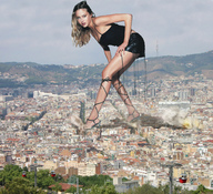giantess crush city blonde destruction high_heels legs