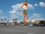 giantess crush blonde high_heels wonderslug vehicles parking_lot top flirty vehicle_crush simone_villas_boas