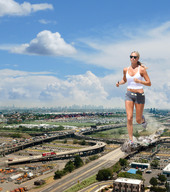 giantess collage blonde destruction traffic wonderslug headphones sunglasses freeway jogger stacy_keibler