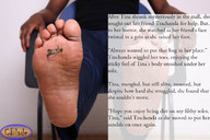 crush collage feet barefoot soles story shrunken_woman cruel english dark_skin captions point_of_view cblade stuck_to_foot rough_feet