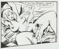 drawing nude comic monochrome anime shrunken_men shrunken_woman