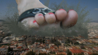 feet city mega destruction sandals ajax smoke dirty_soles adrianna_daniels dust scrape red_polish