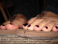 micro feet shrunken_men sandals nail_polish