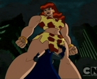 drawing giantess crush feet city mega color barefoot giganta red_hair foot_crush animation batman cape brave bold leopard_print dc_comics loincloth