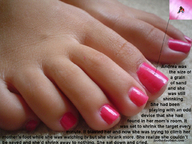 micro feet barefoot story unaware shrunken_woman toenails