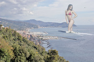 giantess mega swimsuit beach water helicopter brunette wonderslug jaime_koeppe