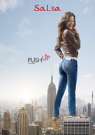 collage city mega butt clothed high_heels jeans brunette smiling advertisement new_york_city empire_state_building