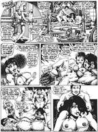 drawing growth giantess monochrome huge_breasts
