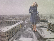 giantess collage city blonde clothed wonderslug boots snow winter bag coat snowing blake_lively holding_cars