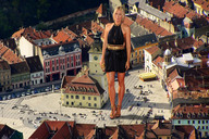 giantess collage city blonde high_heels legs people sunny tolik black_dress maria_sharapova