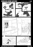 drawing crush insertion vore furry masturbation anthro comic monochrome barefoot bed in_shoe foot_crush unaware shrunken_man hiding under_foot panty_entrapment bra_entrapment raik