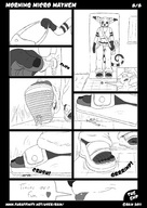 drawing furry anthro comic monochrome foot_crush shrunken_man under_foot raik