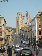 giantess collage city swimsuit destruction traffic running jets people beregous cathedral ana_hickmann bristol