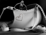 gentle blonde monochrome bra shrunken_woman artistic