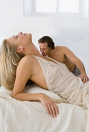 collage blonde amazon white_dress reclining