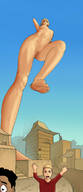 drawing giantess crush feet color anime town point_of_view