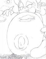 breasts drawing giantess giga mega monochrome anime breast_crush jodagee sonic_the_hedgehog pencil_drawing