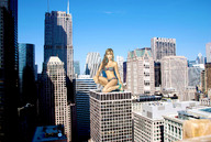 giantess collage city swimsuit high_heels brunette wonderslug sky curly_hair sunny melissa_giraldo