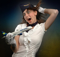 giantess mega airplane funny holding stewardess holding_airplane