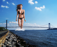 collage mega large_breasts swimsuit bridge water helicopter wet wonderslug clouds sky sunny jordan_carver
