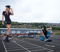 gentle giantess blonde high_heels brunette wonderslug police giantesses vehicles jaime_koeppe