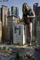 giantess collage city blonde high_heels traffic helicopter thong navel legs people beregous barbara_rossi