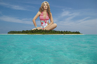 collage mega blonde swimsuit ocean island wonderslug airplane trees melissa_giraldo