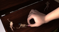 nude handheld shrunken_woman series digital_render