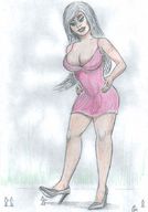 drawing giantess crush high_heels anime shrunken_men foot_crush